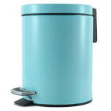 SOGA Foot Pedal Stainless Steel Rubbish Recycling Garbage Waste Trash Bin Round 7L Blue - Cafe Supply