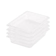 SOGA 65mm Clear Gastronorm GN Pan 1/2 Food Tray Storage Bundle of 4 - Cafe Supply