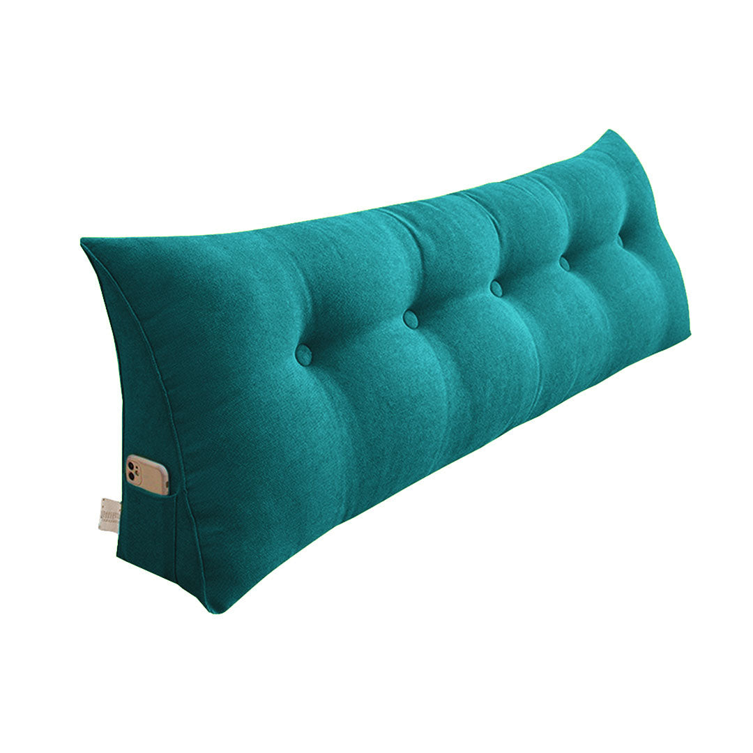 SOGA 180cm Blue Green Triangular Wedge Bed Pillow Headboard Backrest Bedside Tatami Cushion Home Decor - Cafe Supply