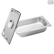 SOGA Gastronorm GN Pan Full Size 1/3 GN Pan 6.5 cm Deep Stainless Steel Tray With Lid - Cafe Supply