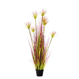 SOGA 120cm Purple-Red Artificial Indoor Potted Papyrus Plant Tree Fake Simulation Decorative - Cafe Supply