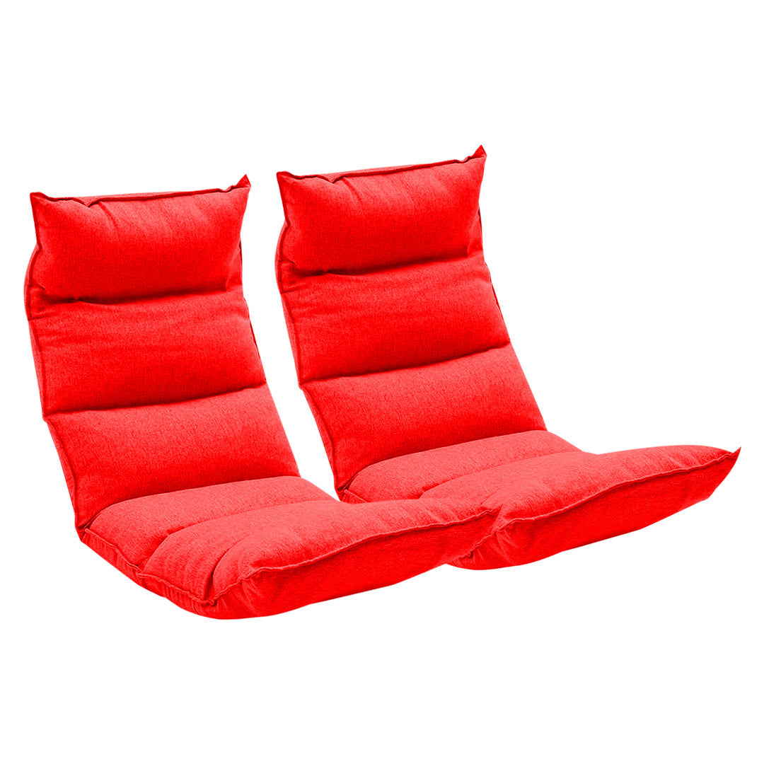 SOGA 2X Foldable Tatami Floor Sofa Bed Meditation Lounge Chair Recliner Lazy Couch Red - Cafe Supply