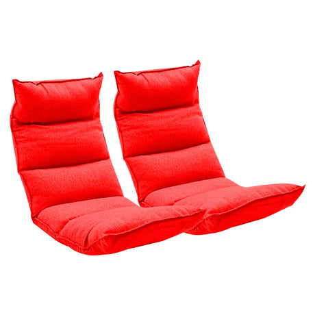 SOGA 2X Foldable Tatami Floor Sofa Bed Meditation Lounge Chair Recliner Lazy Couch Red - Cafe Supply