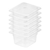 SOGA 100mm Clear Gastronorm GN Pan 1/6 Food Tray Storage Bundle of 6 - Cafe Supply