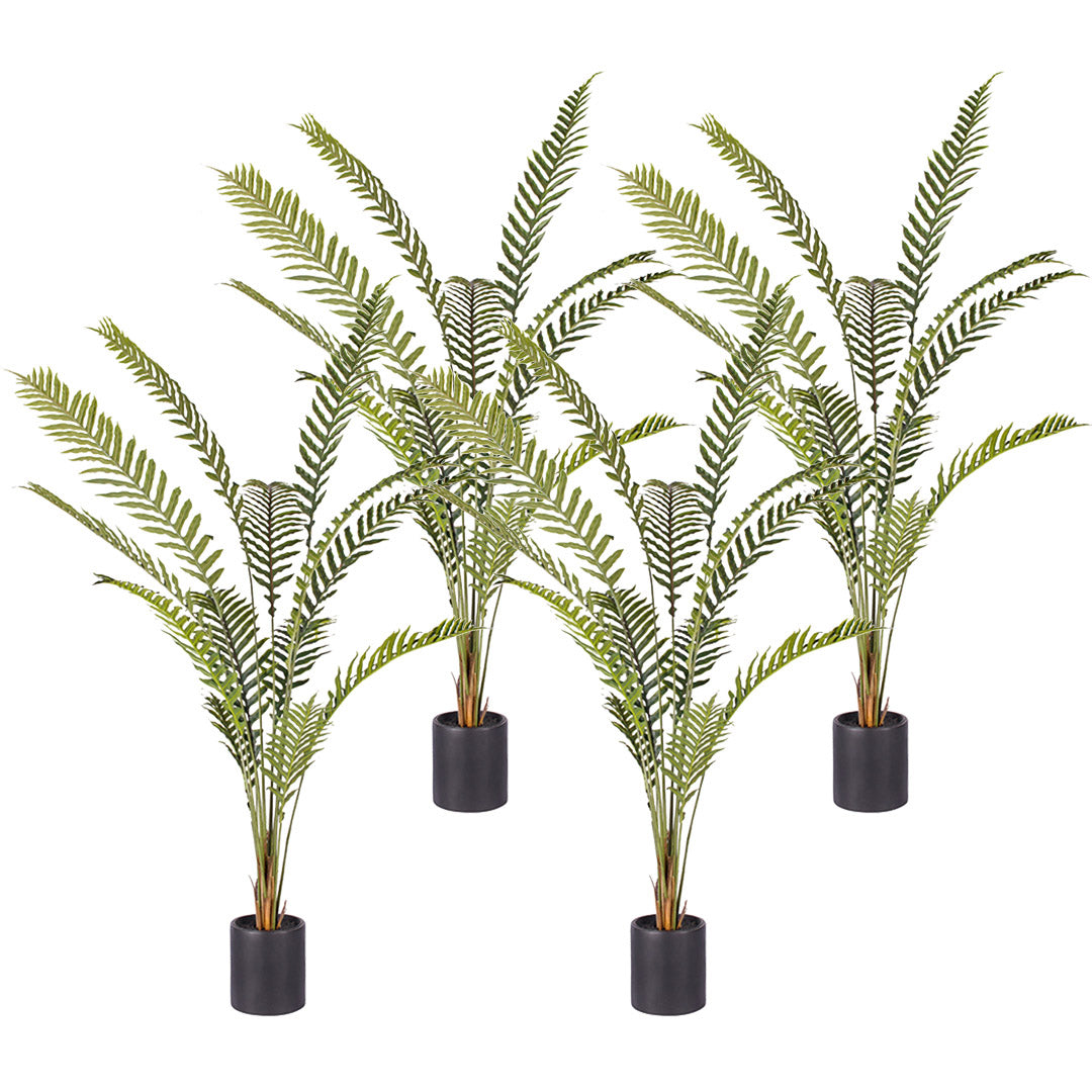 SOGA 4X 240cm Artificial Green Rogue Hares Foot Fern Tree Fake Tropical Indoor Plant Home Office Decor - Cafe Supply