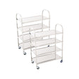 SOGA 2X 4 Tier Stainless Steel Kitchen Dinning Food Cart Trolley Utility Size Square Large - Cafe Supply