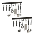 SOGA 2X 41cm Wall Mounted Kitchen Utensil Storage Rack Space-Saving Spatula Organiser with Durable Hooks - Cafe Supply
