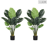 SOGA 2X 113cm Artificial Indoor Potted Turtle Back Fake Decoration Tree Flower Pot Plant - Cafe Supply