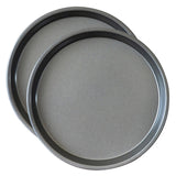 SOGA 2X 8-inch Round Black Steel Non-stick Pizza Tray Oven Baking Plate Pan - Cafe Supply