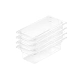 SOGA 100mm Clear Gastronorm GN Pan 1/3 Food Tray Storage Bundle of 4 - Cafe Supply