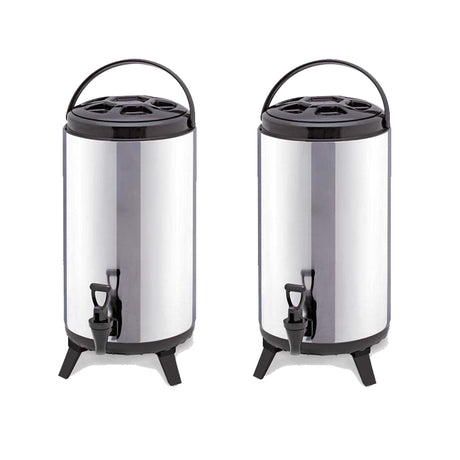 SOGA 2X 18L Portable Insulated Cold/Heat Coffee Tea Beer Barrel Brew Pot With Dispenser - Cafe Supply