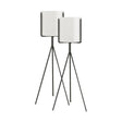 SOGA 2X 70cm Tripod Flower Pot Plant Stand with White Flowerpot Holder Rack Indoor Display - Cafe Supply