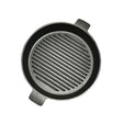 SOGA 26cm Round Ribbed Cast Iron Frying Pan Skillet Steak Sizzle Platter with Handle - Cafe Supply