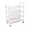 SOGA 4 Tier Stainless Steel Kitchen Dinning Food Cart Trolley Utility Size Square Large - Cafe Supply