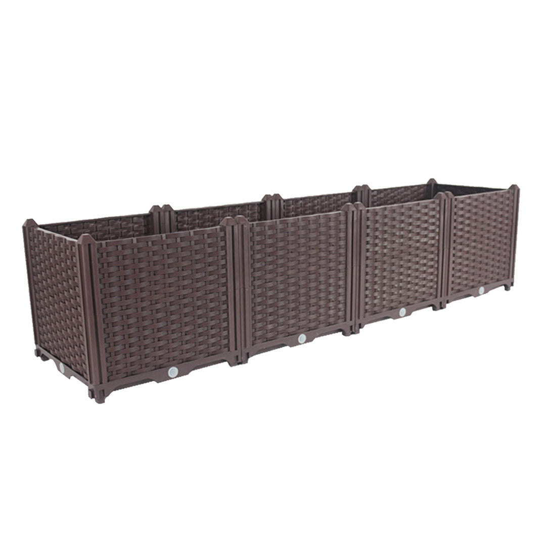 SOGA 160cm Raised Planter Box Vegetable Herb Flower Outdoor Plastic Plants Garden Bed Deepen - Cafe Supply