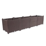 SOGA 160cm Raised Planter Box Vegetable Herb Flower Outdoor Plastic Plants Garden Bed Deepen - Cafe Supply