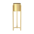 SOGA 75cm Gold Metal Plant Stand with Flower Pot Holder Corner Shelving Rack Indoor Display - Cafe Supply