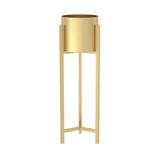 SOGA 75cm Gold Metal Plant Stand with Flower Pot Holder Corner Shelving Rack Indoor Display - Cafe Supply