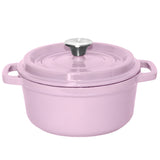 SOGA 26cm Pink Cast Iron Ceramic Stewpot Casserole Stew Cooking Pot With Lid - Cafe Supply