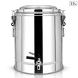 SOGA 35L Stainless Steel Insulated Stock Pot Dispenser Hot & Cold Beverage Container With Tap - Cafe Supply