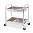 SOGA 2 Tier 85x45x90cm Stainless Steel Kitchen Trolley Bowl Collect Service Food Cart Medium - Cafe Supply