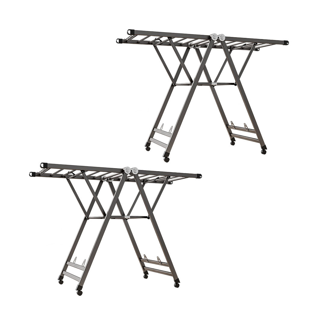 SOGA 2X 1.4m Portable Wing Shape Clothes Drying Rack Foldable Space-Saving Laundry Holder - Cafe Supply