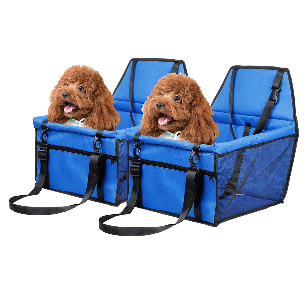 SOGA 2X Waterproof Pet Booster Car Seat Breathable Mesh Safety Travel Portable Dog Carrier Bag - Cafe Supply