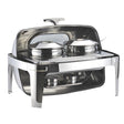SOGA 6.5L Stainless Steel Double Soup Tureen Bowl Station Roll Top Buffet Chafing Dish Catering Chafer Food Warmer Server - Cafe Supply