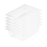SOGA 150mm Clear Gastronorm GN Pan 1/2 Food Tray Storage Bundle of 6 - Cafe Supply