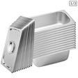 SOGA 12X Gastronorm GN Pan Full Size 1/3 GN Pan 10cm Deep Stainless Steel Tray With Lid - Cafe Supply