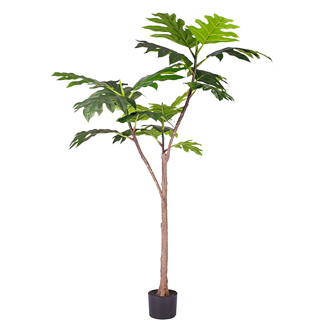 SOGA 150cm Artificial Natural Green Split-Leaf Philodendron Tree Fake Tropical Indoor Plant Home Office Decor - Cafe Supply