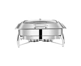 SOGA Stainless Steel Rectangular Chafing Dish Tray Buffet Cater Food Warmer Chafer with Top Lid - Cafe Supply