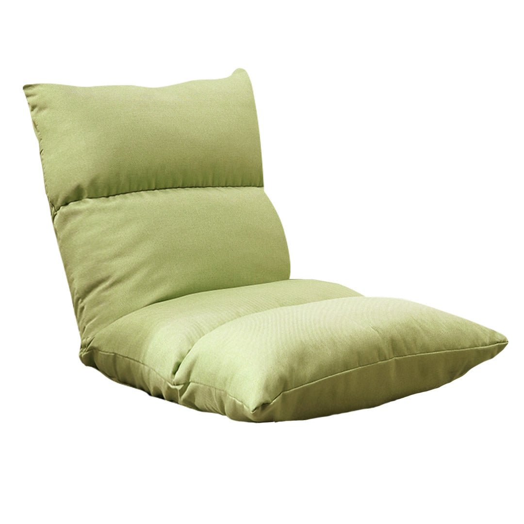SOGA Lounge Floor Recliner Adjustable Lazy Sofa Bed Folding Game Chair Yellow Green - Cafe Supply