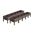SOGA 2X 200cm Raised Planter Box Vegetable Herb Flower Outdoor Plastic Plants Garden Bed with Legs - Cafe Supply