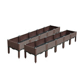 SOGA 2X 200cm Raised Planter Box Vegetable Herb Flower Outdoor Plastic Plants Garden Bed with Legs - Cafe Supply