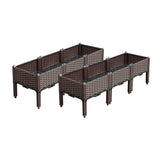 SOGA 2X 120cm Raised Planter Box Vegetable Herb Flower Outdoor Plastic Plants Garden Bed with Legs Deepen - Cafe Supply