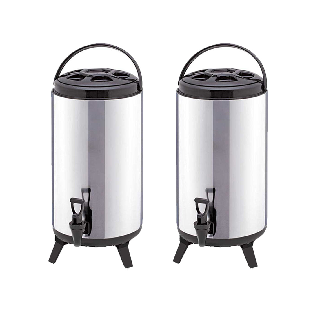 SOGA 2X 14L Portable Insulated Cold/Heat Coffee Tea Beer Barrel Brew Pot With Dispenser - Cafe Supply