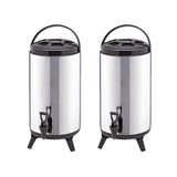 SOGA 2X 14L Portable Insulated Cold/Heat Coffee Tea Beer Barrel Brew Pot With Dispenser - Cafe Supply