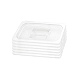 SOGA Clear Gastronorm 1/3 GN Lid Food Tray Top Cover Bundle of 6 - Cafe Supply