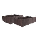 SOGA 2X 120cm Raised Planter Box Vegetable Herb Flower Outdoor Plastic Plants Garden Bed Deepen - Cafe Supply