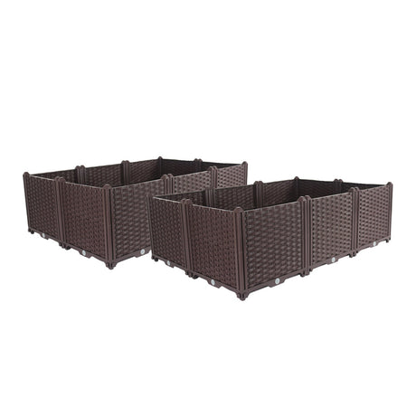 SOGA 2X 120cm Raised Planter Box Vegetable Herb Flower Outdoor Plastic Plants Garden Bed Deepen - Cafe Supply