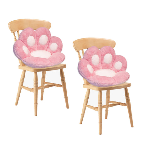 SOGA 2X Pink Paw Shape Cushion Warm Lazy Sofa Decorative Pillow Backseat Plush Mat Home Decor - Cafe Supply