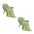 SOGA 2X Green Acrylic Knitted Throw Blanket Solid Fringed Warm Cozy Woven Cover Couch Bed Sofa Home Decor - Cafe Supply