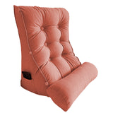SOGA 45cm Peach Triangular Wedge Lumbar Pillow Headboard Backrest Sofa Bed Cushion Home Decor - Cafe Supply
