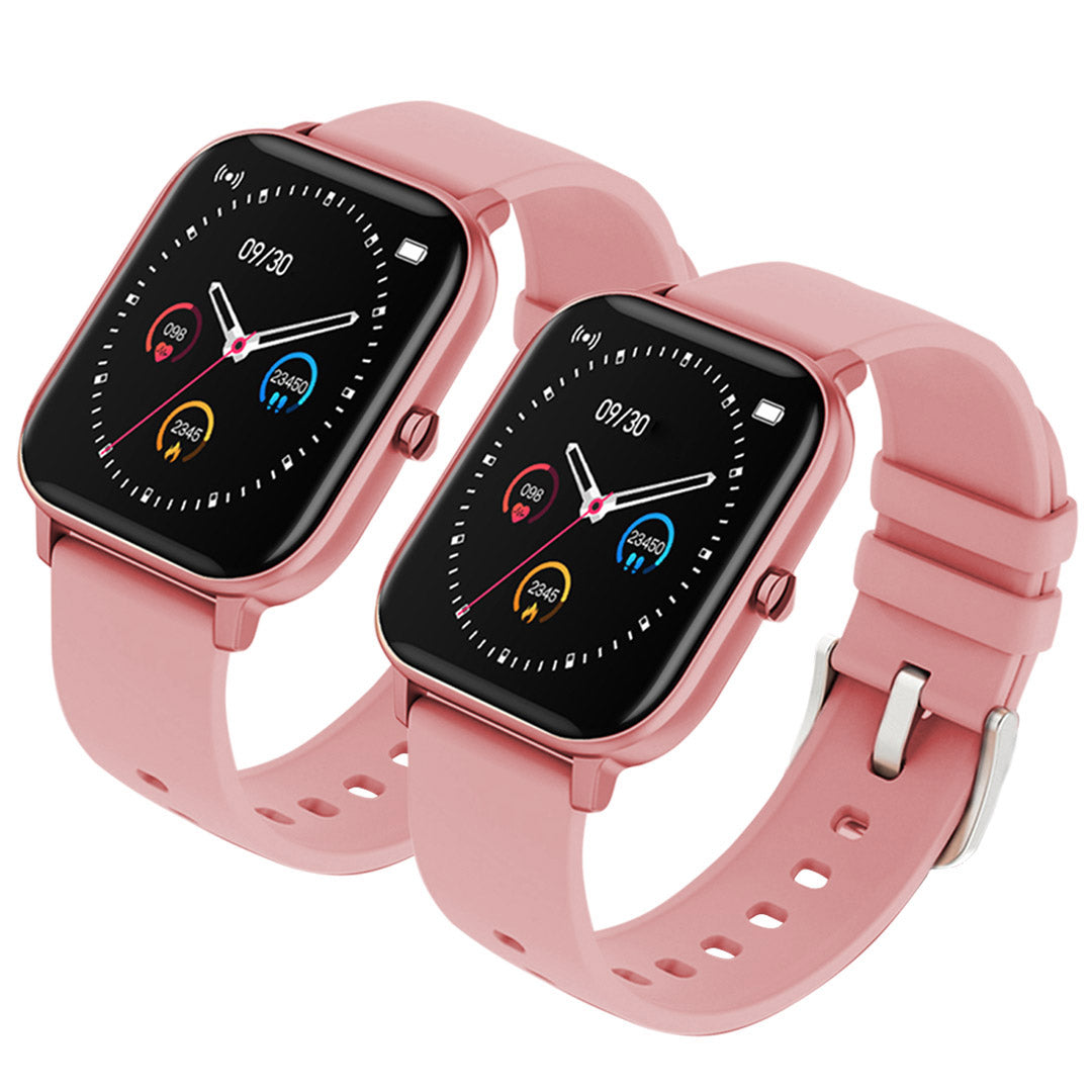 SOGA 2X Waterproof Fitness Smart Wrist Watch Heart Rate Monitor Tracker P8 Pink - Cafe Supply