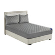 SOGA Grey 183cm Wide Cross-Hatch Mattress Cover Thick Quilted Stretchable Bed Spread Sheet Protector with Pillow Covers - Cafe Supply