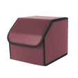 SOGA Leather Car Boot Collapsible Foldable Trunk Cargo Organizer Portable Storage Box Red Small - Cafe Supply