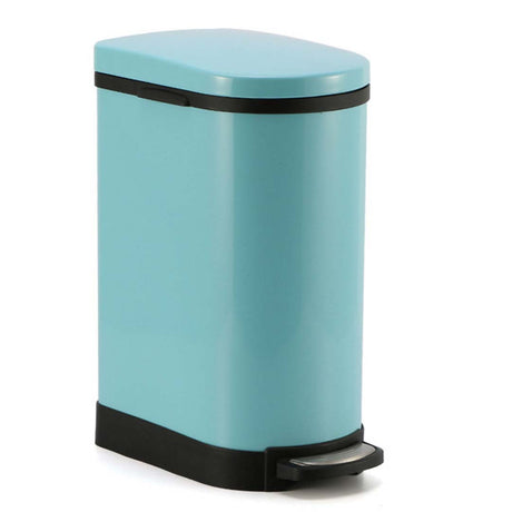 SOGA Foot Pedal Stainless Steel Rubbish Recycling Garbage Waste Trash Bin 10L U Blue - Cafe Supply