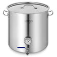 SOGA Stainless Steel Brewery Pot 50L With Beer Valve 40*40cm - Cafe Supply