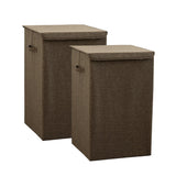 SOGA 2X Coffee Large Collapsible Laundry Hamper Storage Box Foldable Canvas Basket Home Organiser Decor - Cafe Supply
